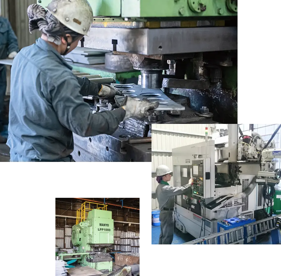 銅製フランジ製造